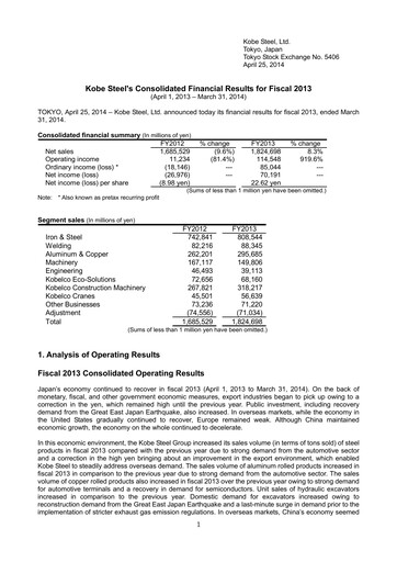 Thumbnail Kobe Steel Financial Statement fy2013