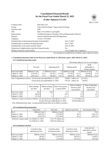 Thumbnail Kobe Steel Financial Statement fy2024