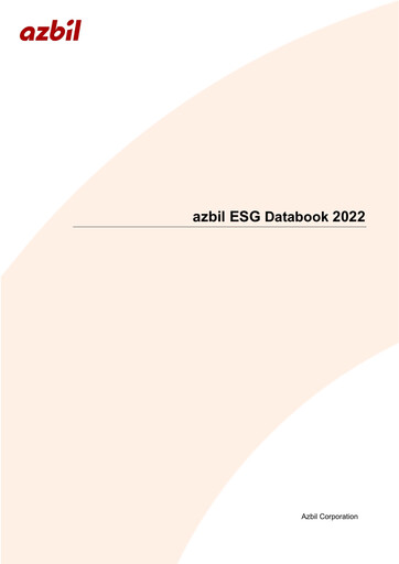 Miniature Azbil Corporation Rapport ESG 2022