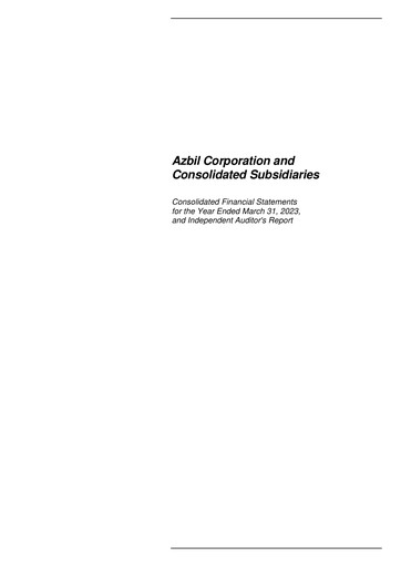 Thumbnail Azbil Corporation Financial Statement fy2022
