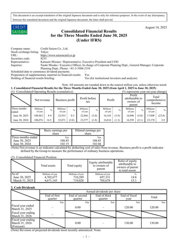 Thumbnail Credit Saison Quarterly Report 2025-q1