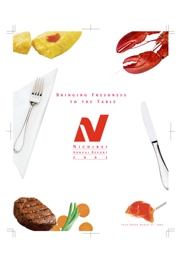 Thumbnail Nichirei Corporation Annual Report 2003