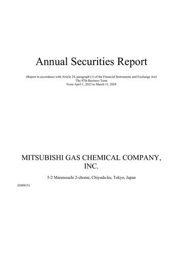 Vorschaubild Mitsubishi Gas Chemical Company Jahresbericht 2024