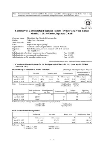 Vorschaubild Mitsubishi Gas Chemical Company Finanzbericht 2024-2025