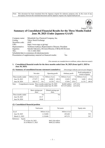 Vorschaubild Mitsubishi Gas Chemical Company Quartalsbericht 2025-q1