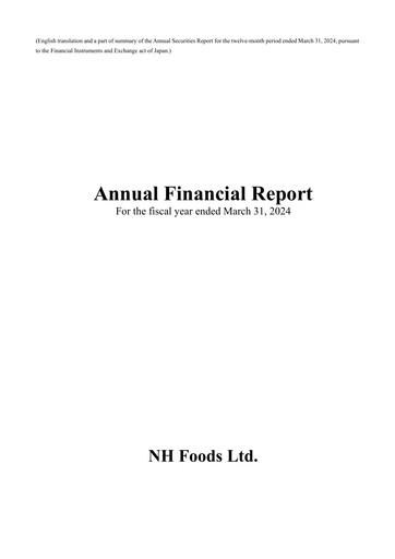 Thumbnail NH Foods (Nipponham) Financial Report 2024