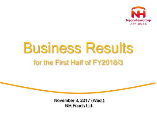 Thumbnail NH Foods (Nipponham) Half-year Report 2018-h1