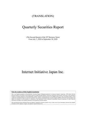 Thumbnail Internet Initiative Japan Inc. Quarterly Report 2020-q2