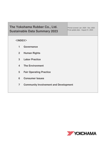 Vorschaubild The Yokohama Rubber Company ESG-Bericht 2023