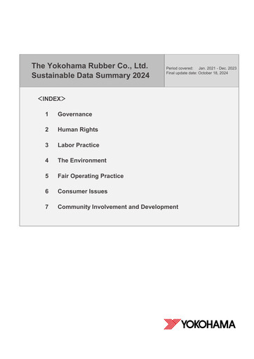 Vorschaubild The Yokohama Rubber Company ESG-Bericht 2024