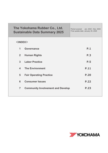 Vorschaubild The Yokohama Rubber Company ESG-Bericht 2025