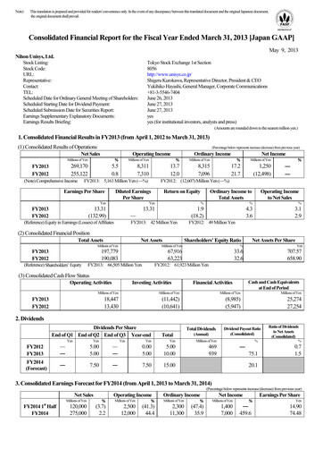 Thumbnail BIPROGY Financial Statement fy2013