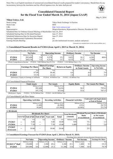 Thumbnail BIPROGY Financial Statement fy2014