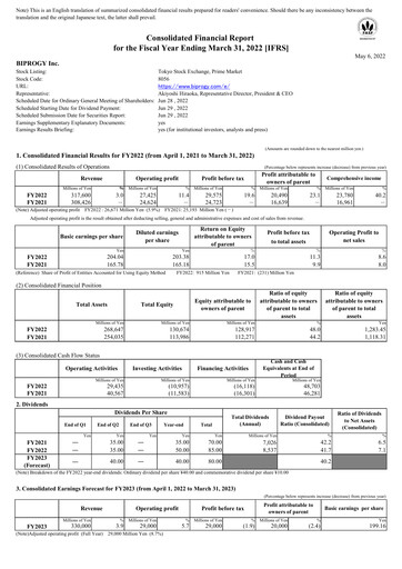 Thumbnail BIPROGY Financial Statement fy2022