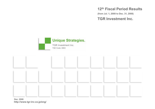 Thumbnail Invincible Investment Corporation Half-year Report 2008-h2