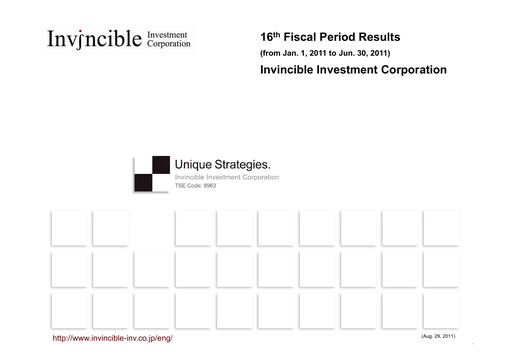 Thumbnail Invincible Investment Corporation Half-year Report 2011-h1