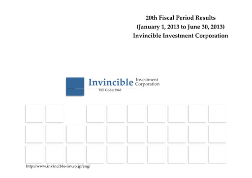 Thumbnail Invincible Investment Corporation Half-year Report 2013-h1