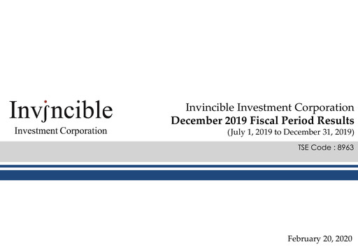 Thumbnail Invincible Investment Corporation Half-year Report 2019-h2