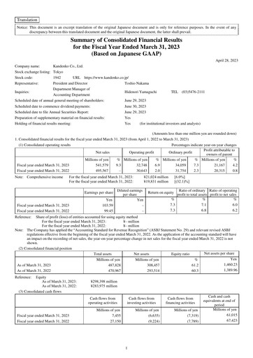 Thumbnail Kandenko Financial Report 2022