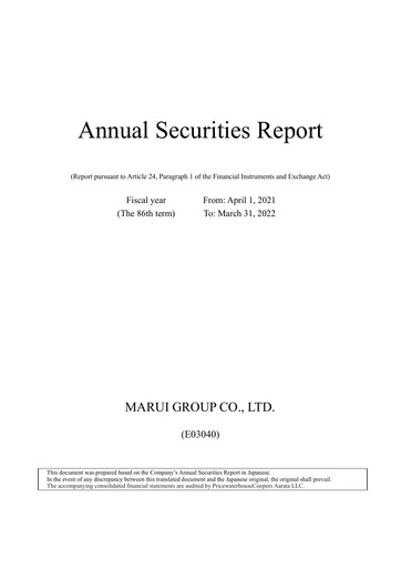 Thumbnail Marui Group Annual Report 2022