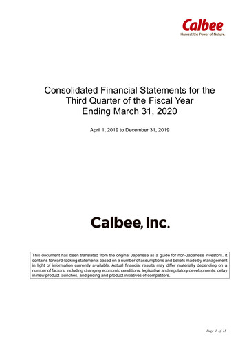 Miniature Calbee, Inc. Rapport trimestriel 2020-q3