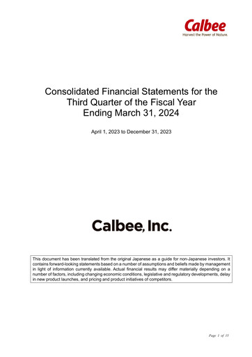 Miniature Calbee, Inc. Rapport trimestriel 2024-q3