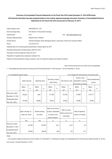 Thumbnail DMG Mori Financial Statement 2016