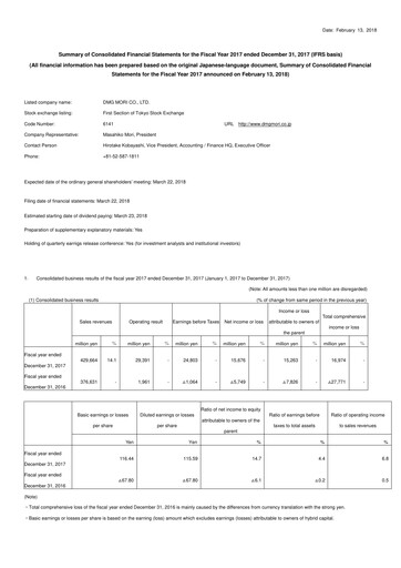 Thumbnail DMG Mori Financial Statement 2017