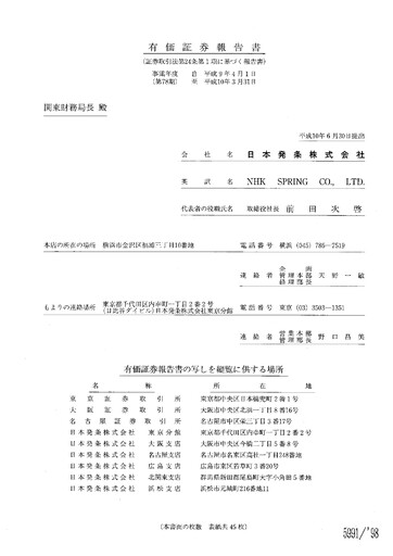 Thumbnail NHK Spring Annual Report fy1997