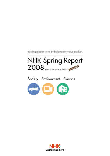 Thumbnail NHK Spring Sustainability Report 2008