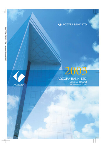 Thumbnail Aozora Bank Annual Report 2003