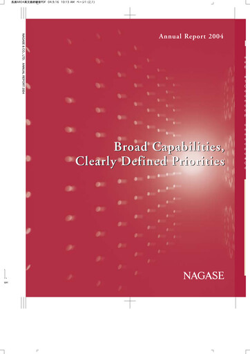 Thumbnail Nagase & Co. Annual Report 2004