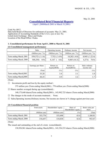 Thumbnail Nagase & Co. Financial Statement fy2001