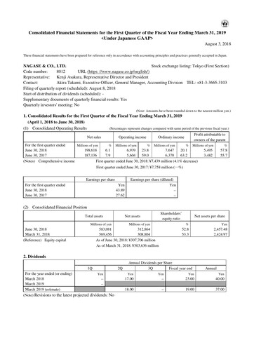 Thumbnail Nagase & Co. Quarterly Report 2018-q1