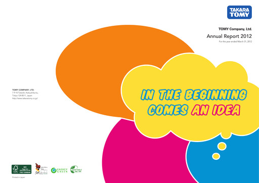 Thumbnail TOMY Company Annual Report 2012