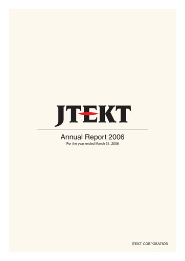 Thumbnail JTEKT Corporation Annual Report 2006
