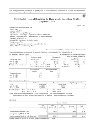 Thumbnail Hirogin Holdings Quarterly Report 2024-q1