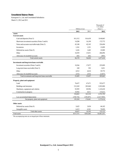 Thumbnail Kamigumi Financial Statement 2012