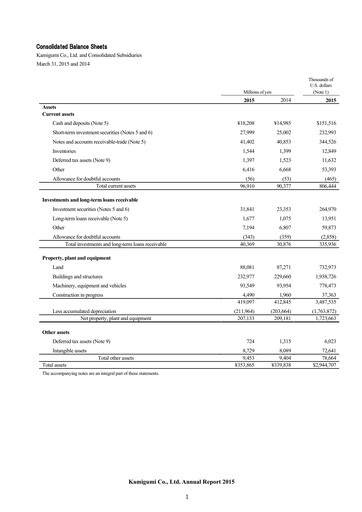 Thumbnail Kamigumi Financial Statement 2015