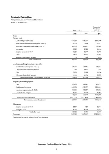Thumbnail Kamigumi Financial Statement 2016