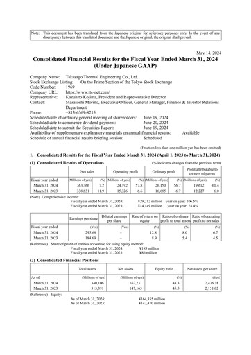 Thumbnail Takasago Thermal Engineering Financial Statement fy2023