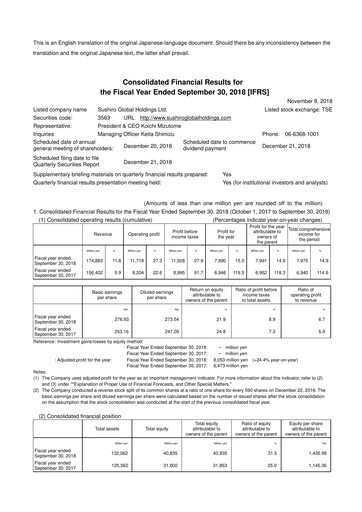 Thumbnail Food & Life Companies Financial Statement fy2018