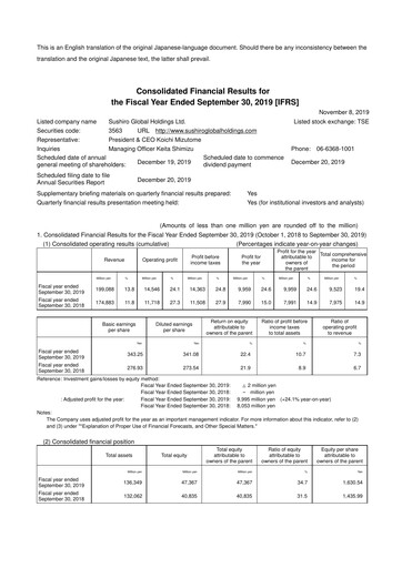 Thumbnail Food & Life Companies Financial Statement fy2019