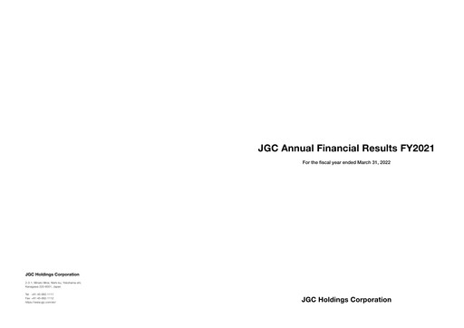 Thumbnail JGC Holdings Financial Report 2021