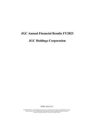 Thumbnail JGC Holdings Financial Report 2023