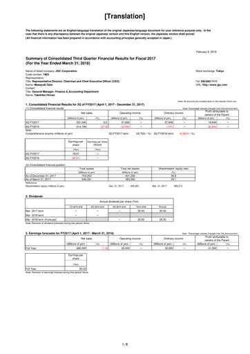 Thumbnail JGC Holdings Quarterly Report 2017-q3
