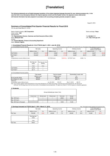 Thumbnail JGC Holdings Quarterly Report 2018-q1