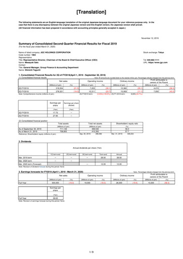 Thumbnail JGC Holdings Quarterly Report 2019-q2