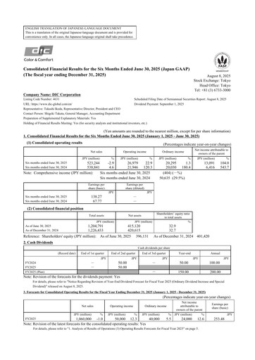 Thumbnail DIC Corporation Half-year Report 2025-h1