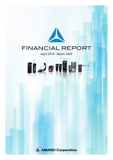 Thumbnail Amano Corporation Annual Report fy2020